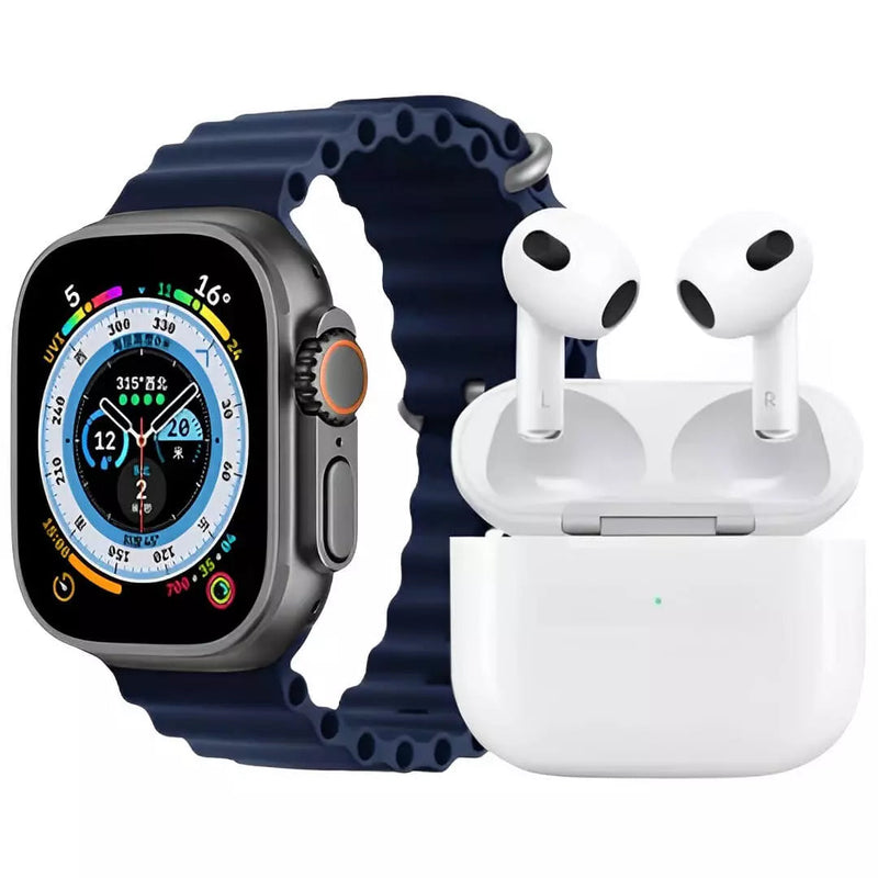 Relógio Smartwatch IWO Ultra Serie 8 + Airpods Pro de Brinde