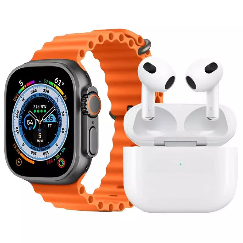 Relógio Smartwatch IWO Ultra Serie 8 + Airpods Pro de Brinde