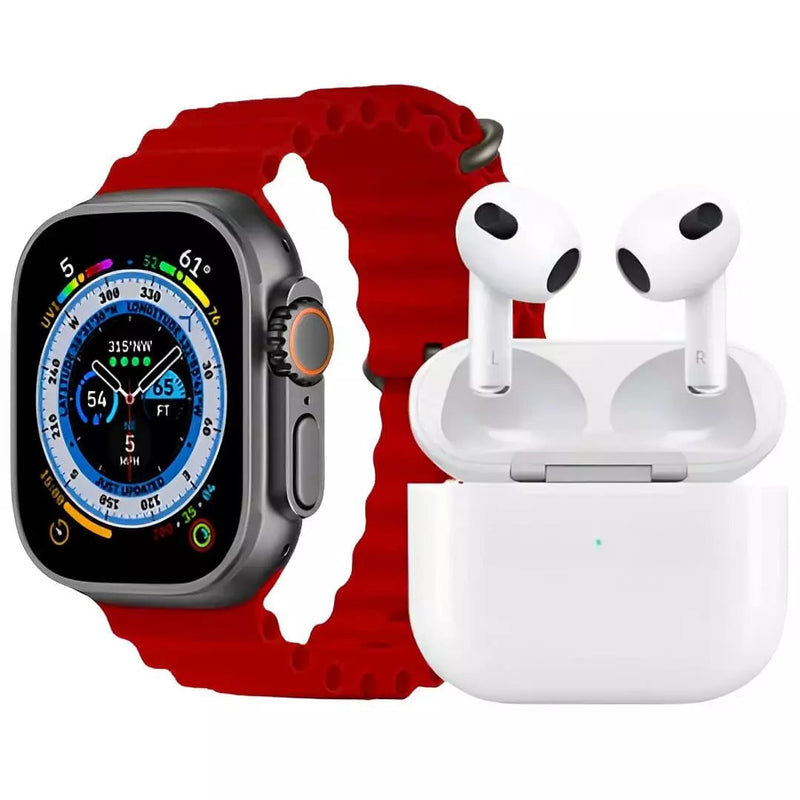 Relógio Smartwatch IWO Ultra Serie 8 + Airpods Pro de Brinde