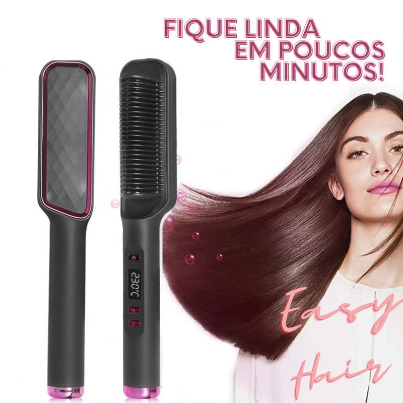 Escova Alisadora Bivolt Easy Hair para Modelagem